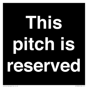 This pitch is reserved
